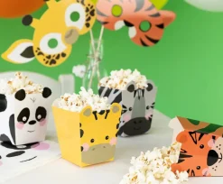 Safaridjur Popcornboxar 4-pack
