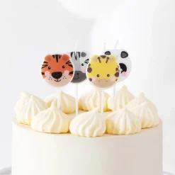 Safaridjur Tårtljus 4-pack