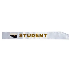 Sash Student Vit & Guld