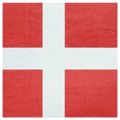 Servetter Danska Flaggan 20-pack