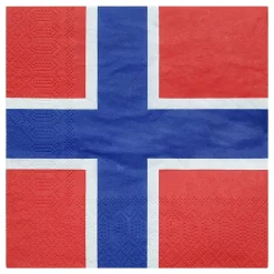Servetter Norska Flaggan 20-pack