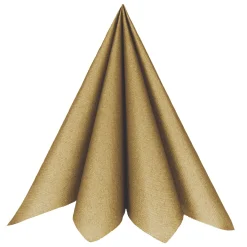 Servetter Premium Textilstruktur 40 cm - Guld 20-pack