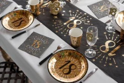 Servetter Svart & Guld 30-årsfest 10-pack