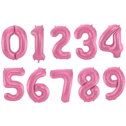 Sifferballonger Matt Rosa 86 cm