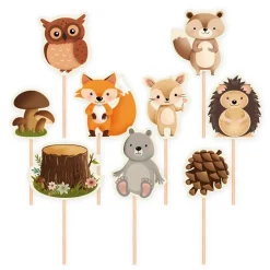 Skogsvänner - Cake Toppers 9-pack