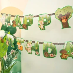 Skogsvänner - Girlang Happy Birthday 210 cm