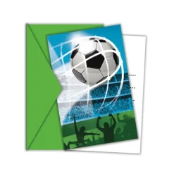 Soccer Fans - Inbjudningskort med kuvert 6-pack