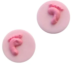 Sockerdekorationer - Baby feet rosa 8-pack