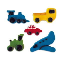 Sockerdekorationer Fordon 5-pack