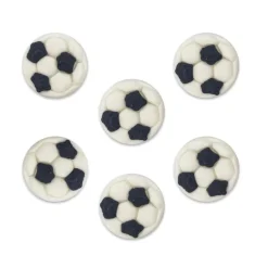 Sockerdekorationer Fotbollar 6-pack