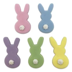 Sockerdekorationer - Påskharar 5-pack