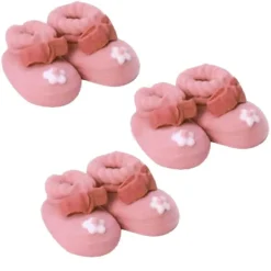 Sockerdekorationer Rosa Skor 6-pack