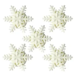 Sockerdekorationer Snöflingor 5-pack