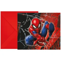 Spiderman - Inbjudningskort med kuvert 6-pack
