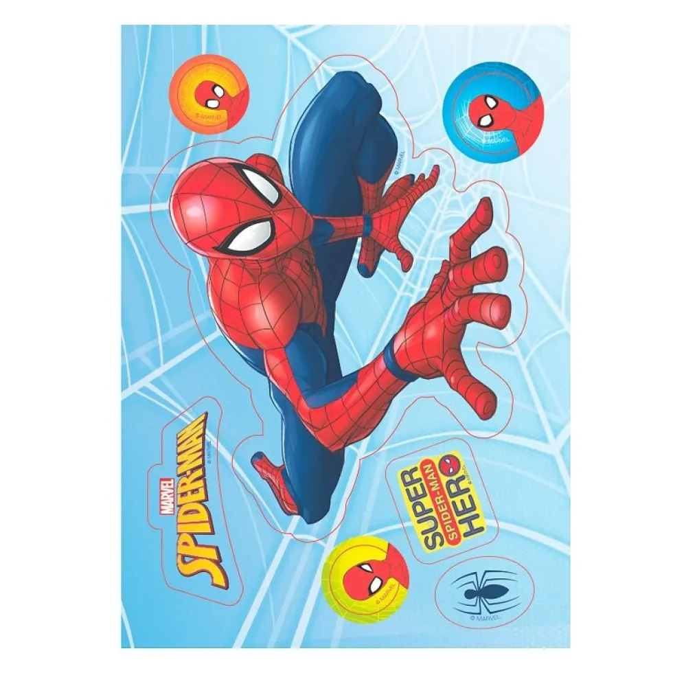 Spiderman - Tårtdekorationer av Oblat 7-pack