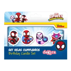 Spidey - Tårtljus Picks 4-pack