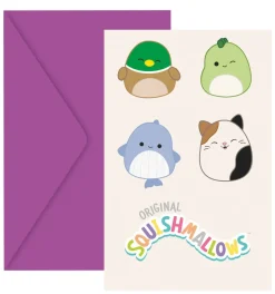 Squishmallows - Inbjudningskort med kuvert 6-pack