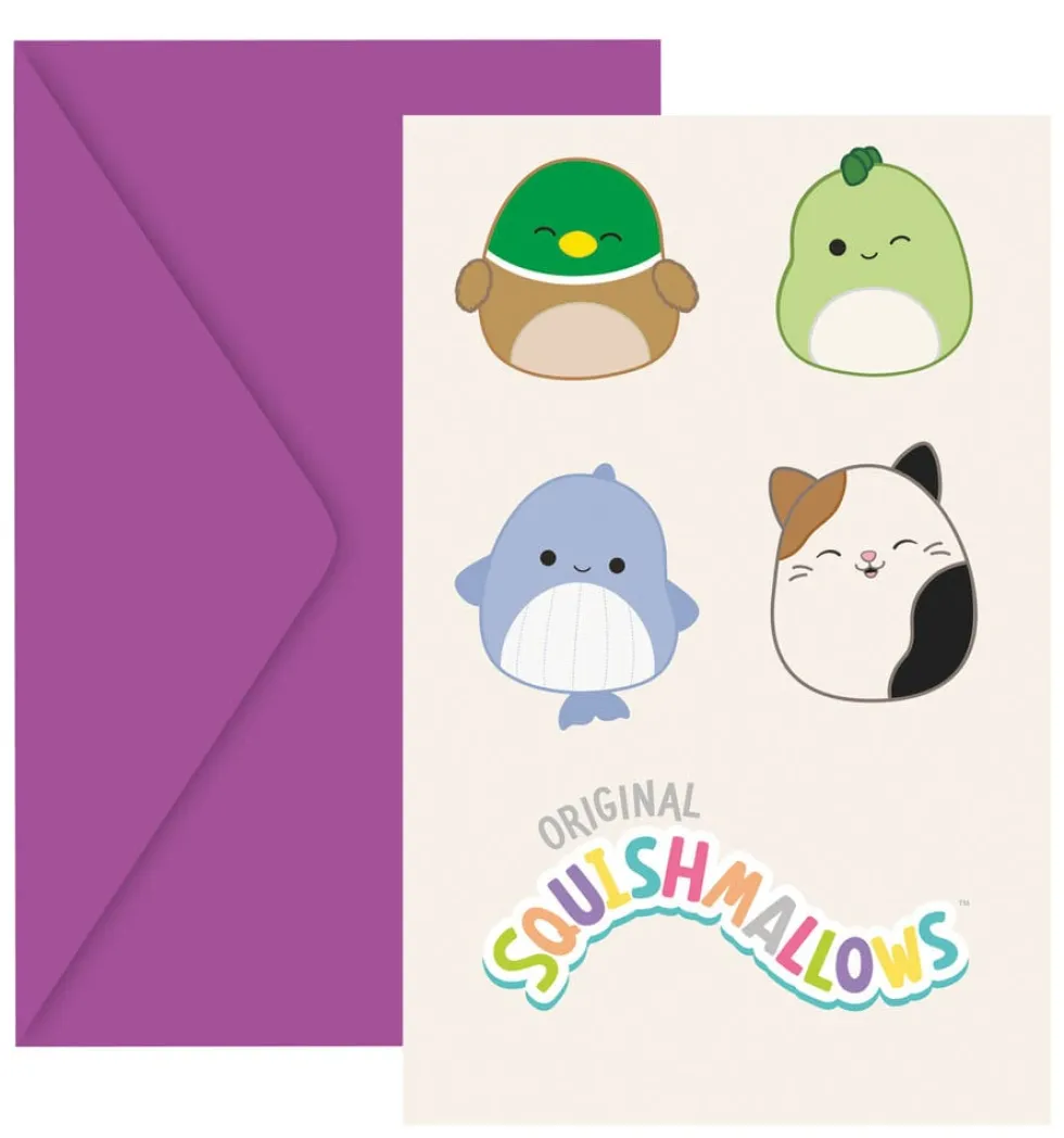 Squishmallows - Inbjudningskort med kuvert 6-pack