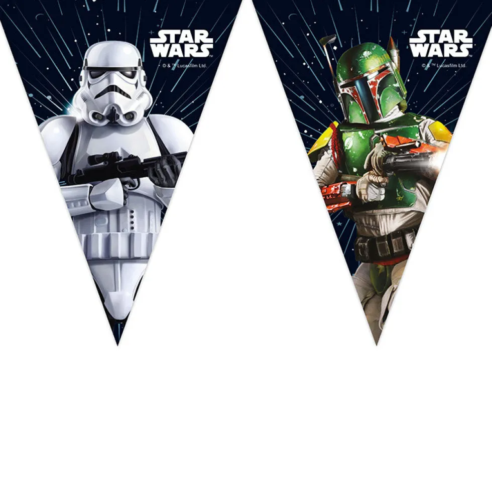 Star Wars Galaxy - Flaggirlang i papp 230 cm