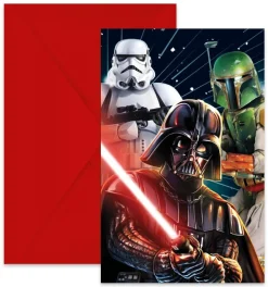 Star Wars - Inbjudningskort med kuvert 6-pack