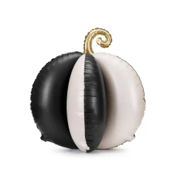 Stående 3D Folieballong - Randig pumpa 58 cm