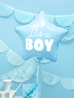 Stjärnformad folieballong It´s a boy