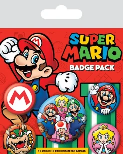 Super Mario Bros - Knappar 5-pack