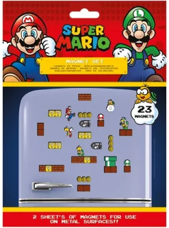 Super Mario - Kylskåpsmagneter Mushroom Kingdom