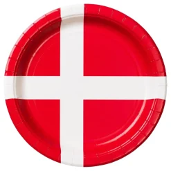 Tallrikar Danska Flaggan 8-pack