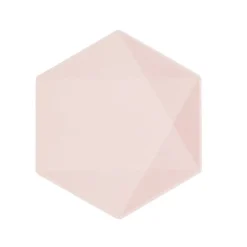 Tallrikar Decor Premium Hexagon 21 cm Rosa 6-pack