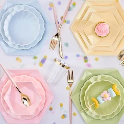 Tallrikar Decor Premium Hexagon 26 cm Rosa 6-pack