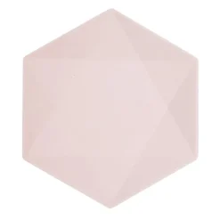 Tallrikar Decor Premium Hexagon 26 cm Rosa 6-pack