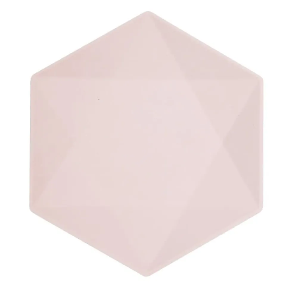 Tallrikar Decor Premium Hexagon 26 cm Rosa 6-pack