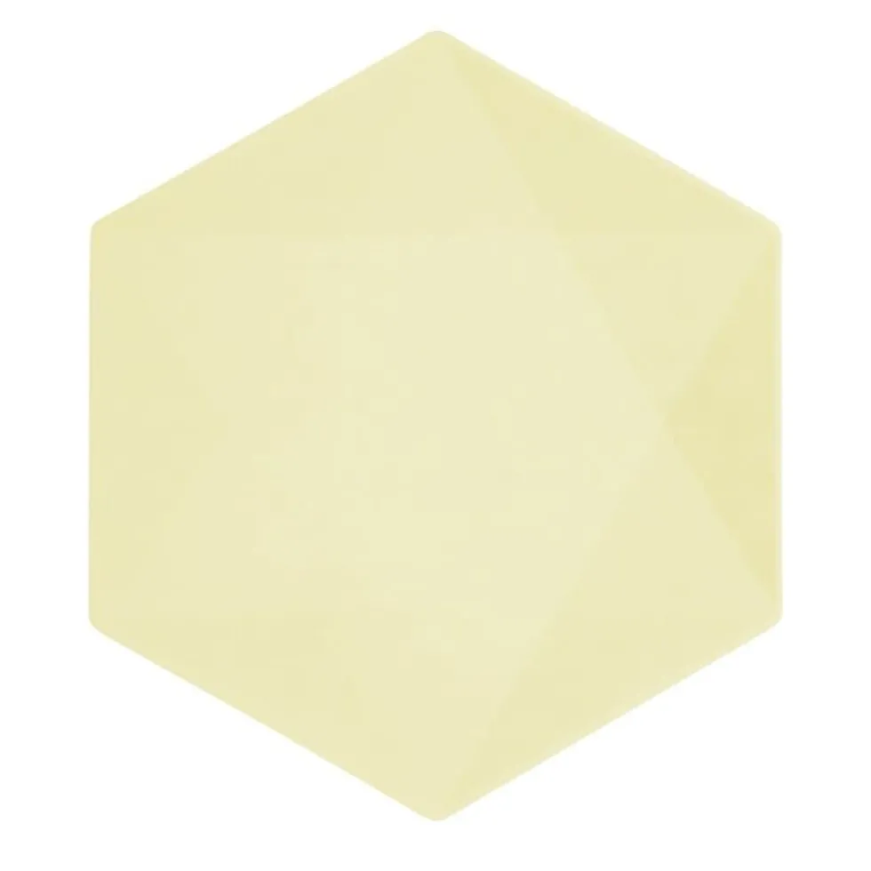 Tallrikar Decor Premium Hexagon 26 cm Gul 6-pack