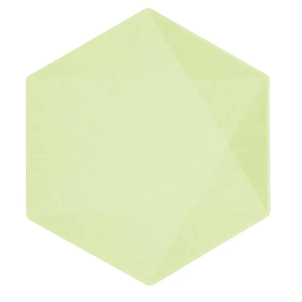 Tallrikar Decor Premium Hexagon 26 cm Grön 6-pack
