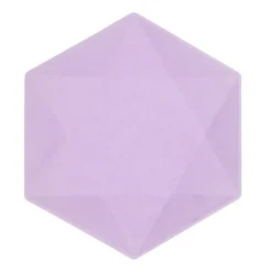 Tallrikar Decor Premium Hexagon 26 cm Lila 6-pack