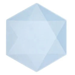 Tallrikar Decor Premium Hexagon 26 cm Blå 6-pack