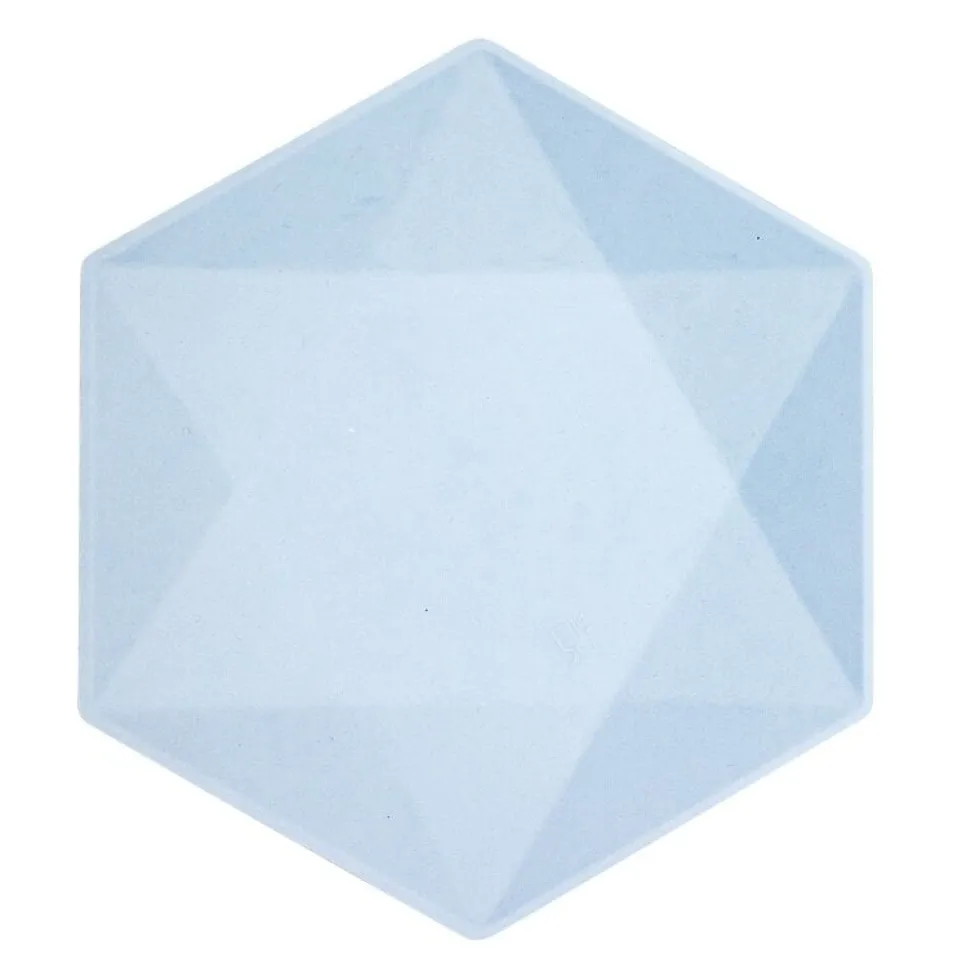 Tallrikar Decor Premium Hexagon 26 cm Blå 6-pack