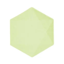 Tallrikar Decor Premium Hexagon 21 cm Grön 6-pack