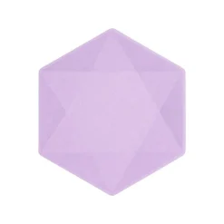 Tallrikar Decor Premium Hexagon 21 cm Lila 6-pack