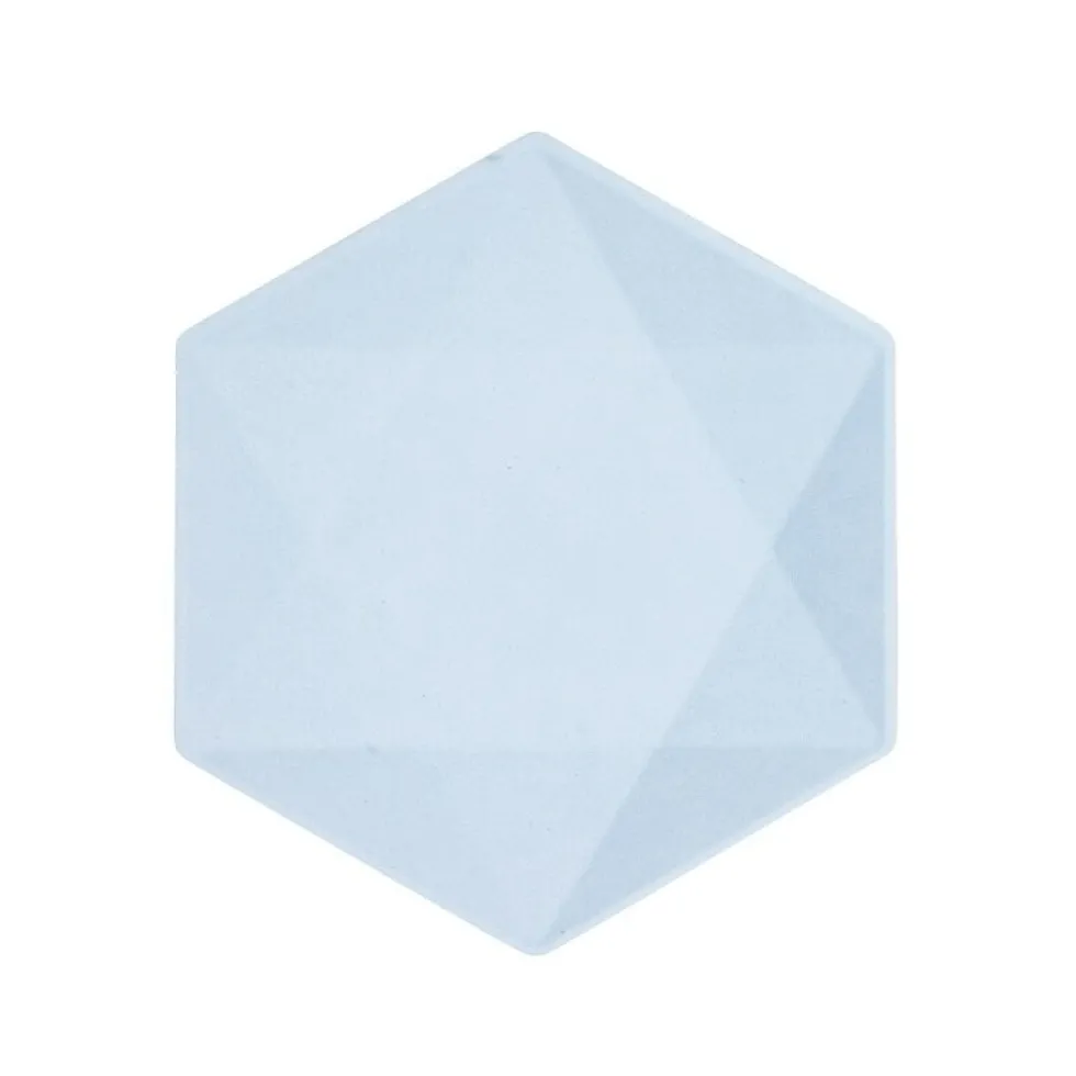 Tallrikar Decor Premium Hexagon 21 cm Blå 6-pack