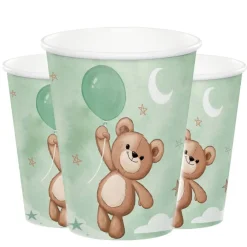 Teddybjörn Babyshower - Pappmuggar 8-pack