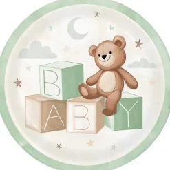 Teddybjörn Babyshower - Tallrikar 8-pack