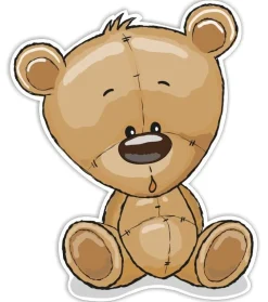 Teddybjörn Väggdekoration till Barnrum 3D