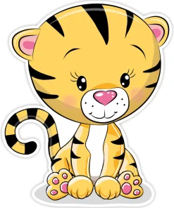 Tiger Väggdekoration till Barnrum 3D