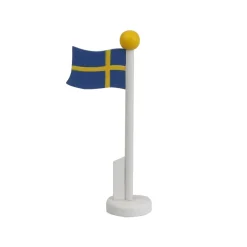 Träflagga Sverige 14 cm