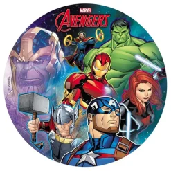 Tårtbild Avengers - Sockerpasta 20 cm