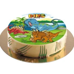 Tårtbild Dinosaurie - Oblat 20 cm