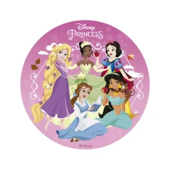 Tårtbild Disney Prinsessor - Sockerpasta 15,5 cm
