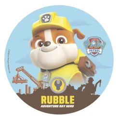 Tårtbild Paw Patrol Rubble - Oblat 20 cm